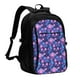 thumbnail image 1 of Balery Blue Skull Rose Mochila con carga USB para hombre y mujer - Mochila impermeable y antirrobo para laptop con puerto USB para viajes, trabajo, 1 of 7