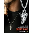 thumbnail image 2 of FaithHeart Sport Shoes Necklace for Men Sturdy Stainless Steel Hip Hop 3D Sport Pendant Necklace Jewelry Gift for Father Son Boyfriend Grandson Birthday, 2 of 7
