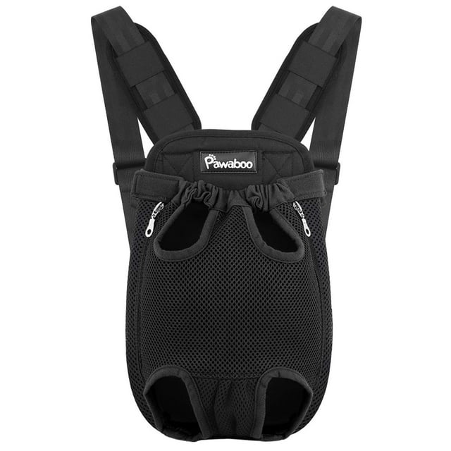 Pawaboo Mochila transportadora para mascotas, ajustable, frontal para mascotas, mochila transportadora para perros y gatos, bolsa de viaje, con las piernas afuera, fácil de ajustar para viajar, sender