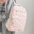 thumbnail image 6 of Bow Backpack 17.72" Nylon Convertible Carry Laptop Sleeve Adjustable Straps (White), 6 of 8