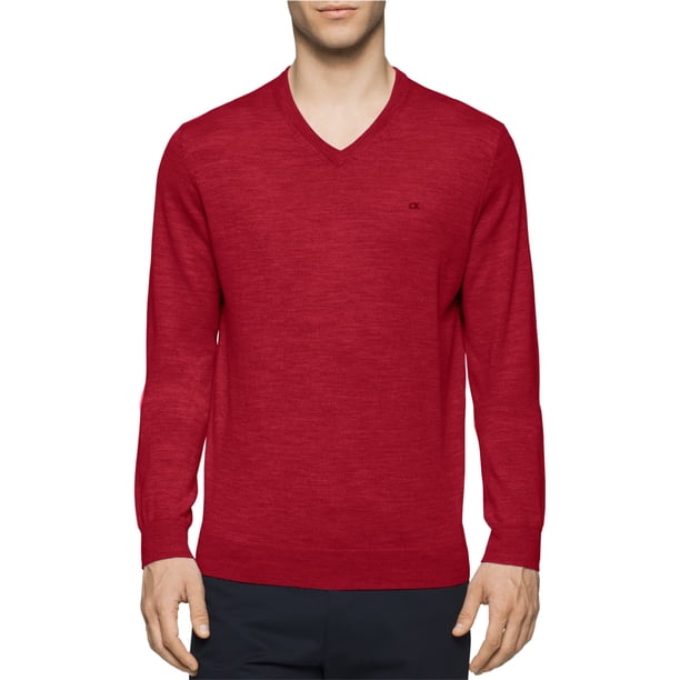 Suéter Merino Calvin Klein Rojo Extragrande