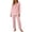 Pink, variant on HAiming 2 Piece Womens Pajama Sets Long Sleeve Smocked Casual Shirts Comfy Pants Lounge Sets Fall Winter Sleepwear