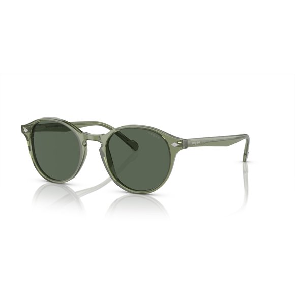 Vogue Eyewear Man Sunglasses Transparent Green Frame, Dark Green Lenses, 48MM