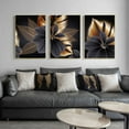 thumbnail image 4 of UYUH Modern Abstract Gold Black Leaves Wall Art Framed Canvas Painting for Living Room, Bedroom, Dining Room Nature-Inspired Home Decor, 4 of 7