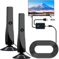 thumbnail image 1 of Wave Max TV Antenna 2025, Wave Max Pro Tv Antenna 2025, Upgraded Digital Antenna for Smart TV Indoor, Long Range Reception HD Antennas for Television, Suction Cup Plug, Plug and Play (2PCS), 1 of 8