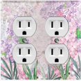 thumbnail image 1 of Metal Light Switch Plate Cover Mystical Floral Butterfly Garden Sketch FLW120, 1 of 13