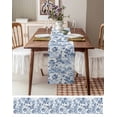 thumbnail image 3 of nqOlkjepod Blue Garden Forest Table Runner 36 Inches Long Farmhouse Dress Scarves, Modern Art Vintage Nature Rock Dining Tablerunner for Coffee Table/Kitchen Island/Party Décor, Small 13" x 36", 3 of 8