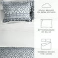 thumbnail image 3 of Noble Linens Blue Reversible Modern Rustic Print 2-Piece Duvet Cover Set, Twin/TwinXL, 3 of 11