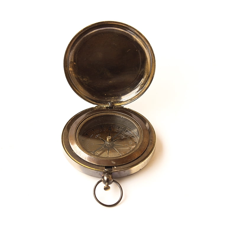 Collectiblesbuy Nautical Ross London Brass Round Pocket Compass 
