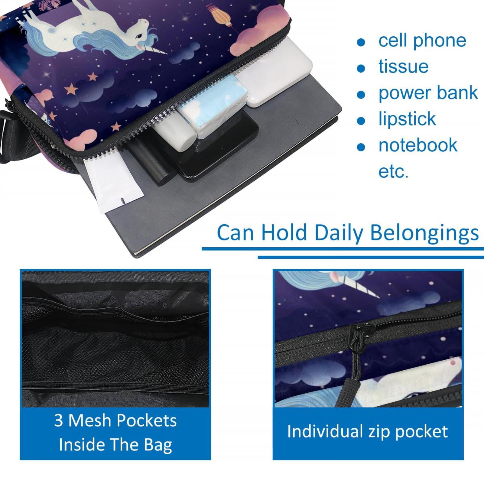 Star Unicorns Lightweight Adjustable Running Belt with Extension Strap - Unisex Fanny Pack Belt Bag