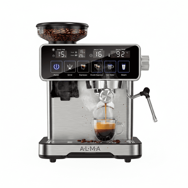 Cafetera Profesional con Molino de Café y Deposito de Leche Briatto ALMA