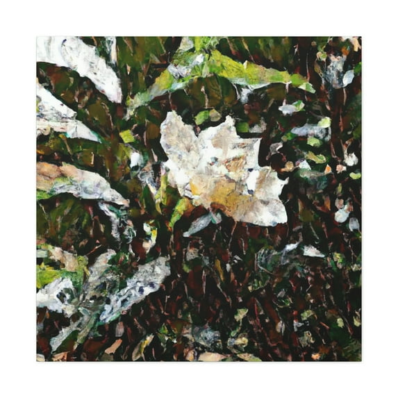 Gardenia in Pointillism - Canvas