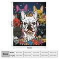thumbnail image 4 of JEUXUS French Bulldog Print Blanket Throw Blanket Ultra Soft Flannel Bed Blanket Warm Fuzzy Plush Blanket, 4 of 6