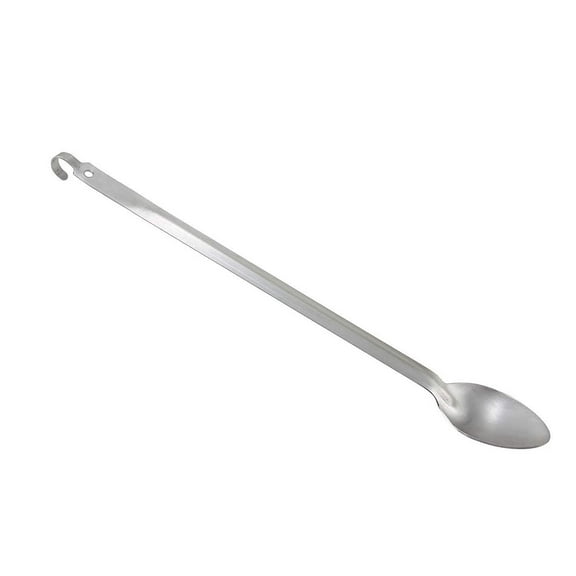 Winco BHKS-21 Stainless Steel Solid Basting Spoon with Hook, 21-Inch