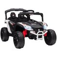thumbnail image 2 of Qaba 12V Kids Ride On Car Truck with Dual Motors, Rear Suspension, Battery Powered Electric UTV Vehicle with Remote Control for 3-5 Years, White, 2 of 9