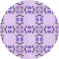 thumbnail image 1 of Ahgly Company Machine Washable Indoor Round Transitional Rich Lilac Purple Area Rugs, 8' Round, 1 of 7