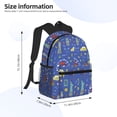 thumbnail image 2 of Yield New-York City Print Backpack for Women Men, Lightweight Casual Travel Daypack, Classic Basic College Backpack, Middle School Bag, 2 of 5
