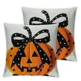 thumbnail image 2 of Acheng Fall Halloween Pumpkin Pillow Cover,Home Decorative Throw Pillow Cover Halloween Pumpkin Burlap Cushion for Couch/Sofa/Bedroom/Office/Car Square Pillow Case,Set of 2 White, 2 of 6