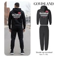 thumbnail image 2 of Heartthrob Quote Zip Up Hoodie and Jogger Sweatpants Set, Includes White T Shirt, Unisex Fleece Matching Tracksuit, Black, 2 of 4