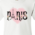 thumbnail image 4 of Inktastic Paris Pink Heart Eiffel Tower with Flowers Youth T-Shirt, 4 of 5