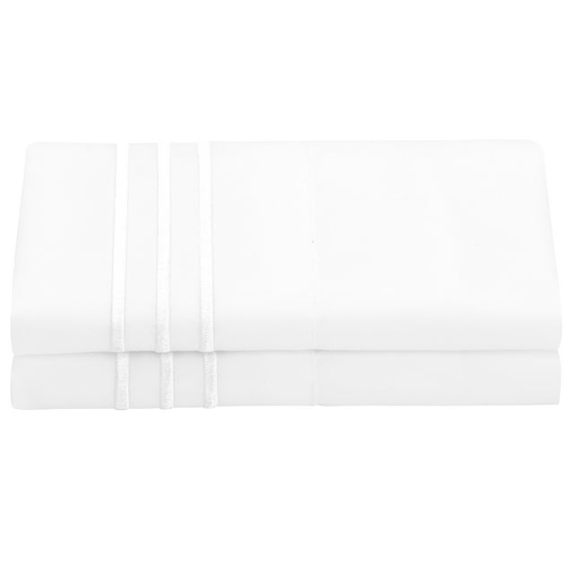 PiccoCasa 2Pcs Microfiber Embroidery Pillowcases Envelop 20"x26" White