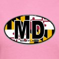 thumbnail image 3 of CafePress - Maryland MD Oval (W/Flag) Women's Dark T Shirt - Women's Traditional Fit Dark T-Shirt, 3 of 4