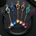 thumbnail image 5 of Ludlz Stainless Steel Musical Notes Ice Cream Coffee Tea Stirring Spoon Tableware Music Note Design Spoons 304 for Coffee Tea Dessert Drink Mixing Milkshake Spoon Tableware, 5 of 7