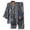 Grey, variant on Men's Spring Japanese Kimono Pajamas Hanboki Loungewear Jacquard Loose Tie Home Set