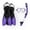 Clear+Purple-L/XL, variant on GKV Adults' 3-in-1 Snorkel Set – Panoramic Anti-Fog Mask, Dry Top Snorkel & Adjustable Fins for Snorkeling & Diving