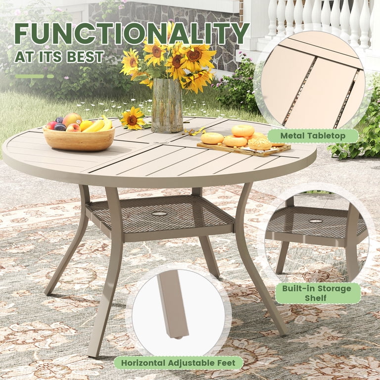 best patio table with umbrella hole Flash Furniture 27.5 x 47.25 in. Tory Commercial Grade Rectangular Tempered Glass Top with & Steel Tube Frame this round outdoor dining table withstands harsh weather while offering lasting comfort Umbrella Table with 2 Weight
