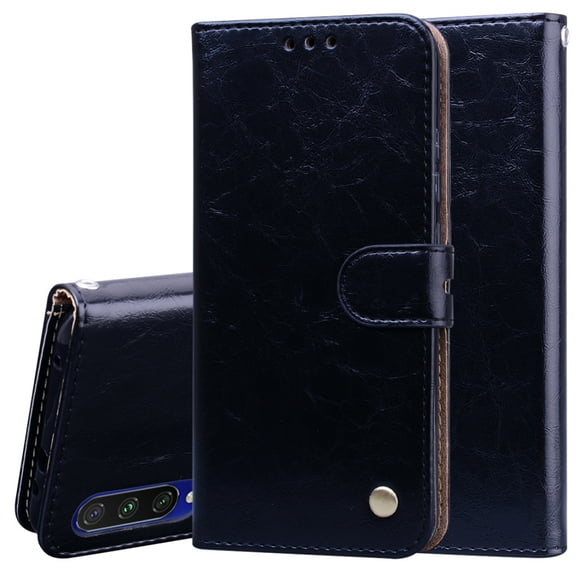 Business Style Oil Wax Texture Horizontal Flip Leather Case, with Holder & Card Slots & Wallet