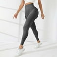 thumbnail image 6 of Yubnlvae Thick High Waist Yoga Pants - Pocketed Women's Tummy Control Workout Running Compression Leggings Grey, S, Includes 1PC Pants per order, 6 of 6