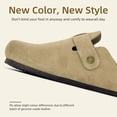 thumbnail image 4 of Genuine Suede Clogs for Women Sandals Cork Footbed,Women Slip On Slippers Clog Indoor Outdoor Mules Leather Potato Shoes with Arch Support, 4 of 6
