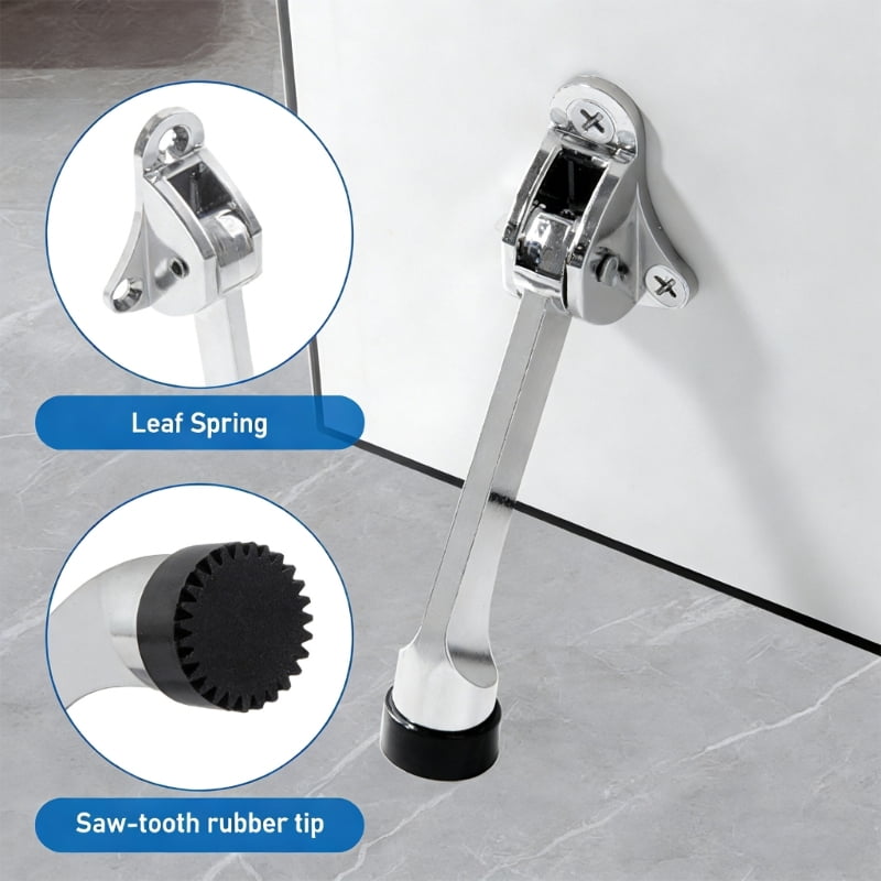 Durability Metal Door Stop Commercial Grade Foot Operated Door Stoppers for Noises Reduction and Wall Protecting