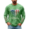 thumbnail image 2 of 250th Anniversary Usa Shirt for Men Waffle Knit Sweatshirt Usa Flag Graphic Casual Top T-Shirt Comfortable Summer Shirts, 2 of 4