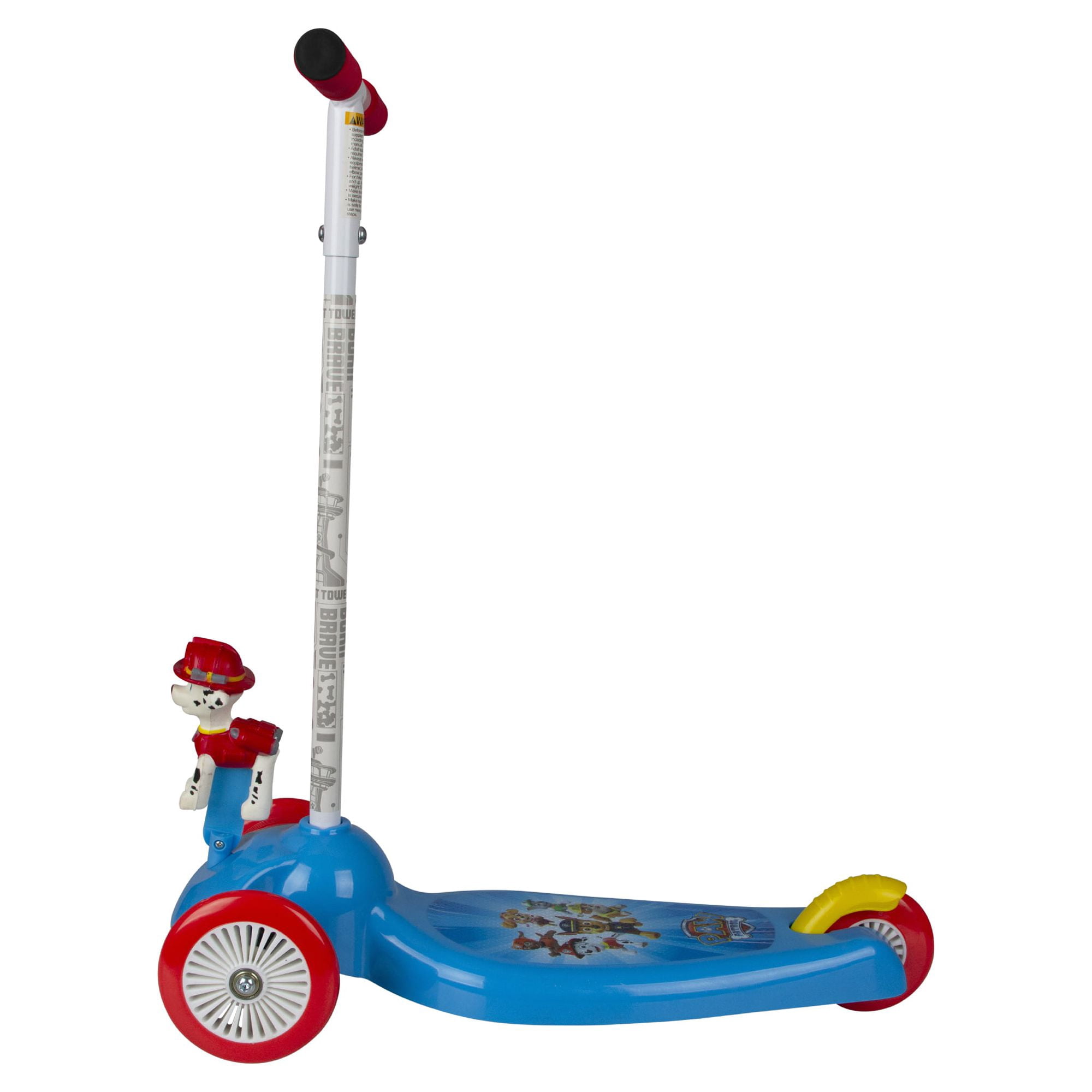 PlayWheels Paw Patrol 3 Wheel Leaning Scooter with Bobbling Head