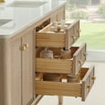 thumbnail image 5 of Blaise 60" Double Wood Vanity in Light Oak with Grain White Engineered Stone Top, 5 of 17