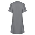 thumbnail image 4 of TSSOE Robe d'Uniforme de Salon pour Femmes Col en V Manches Courtes avec Poches pour Esthéticiennes, Techniques de Cils Gris TTG, 4 of 7