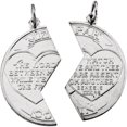 thumbnail image 2 of 925 Sterling Silver Right Polished Mizpah disk Pendant Necklace Pendant for Women - 2.0 Grams, 2 of 2