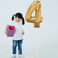 thumbnail image 2 of Way To Celebrate 41" Number 4 Gld/slv Foil Balloon, 2 of 6