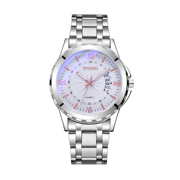 DESIGNICE Men'S Classic Casual Quartz Watch with Night Light Hand,Stainless Steel Strap,Roman Numerals Date Watch â Mens Watch