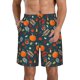 thumbnail image 1 of Balery Autumn with Pumpkins Traje de Baño Estilo Hawaiano para Hombre, Shorts de Secado Rápido con Bolsillos-3X-Large, 1 of 6