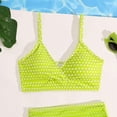 thumbnail image 5 of OYXSER Girls Tankini Swimsuit 2 Piece Bathing Suit for Teens Cute Bikini Swimwearwith Cover Ups Beach Skirt, Green 7-8Y, 5 of 6