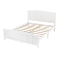 thumbnail image 3 of ChenyueFurn Queen Size Platform Bed, Solid Wood Frame with Support Slats,White, 3 of 10