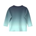 thumbnail image 4 of BLTIBY Children Girls Boys Casual 3/4 Sleeve Sweatshirt Gradient Printed Kids Round Neck Loose Soft Tunic Fashion Pullover Top Blouse Mint Green 3-4 Years, 4 of 5