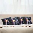 thumbnail image 3 of Ambesonne Galaxy Throw Pillow Cover 4 Pack, Planet Earth Stardust, 18", Purple Blue, 3 of 6