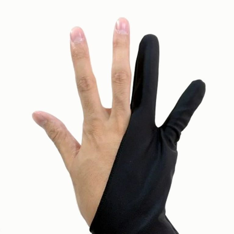1PC 3 Sizes Two Finger Anti-fouling Glove For Artist Drawing & Pen