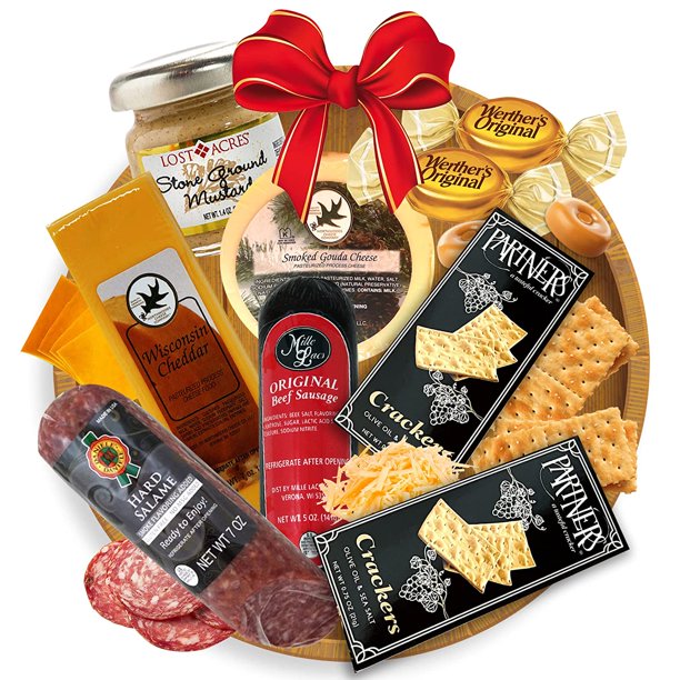 Ultimate Meat and Cheese Sampler Gift Box, Summer Sausage, Salami and