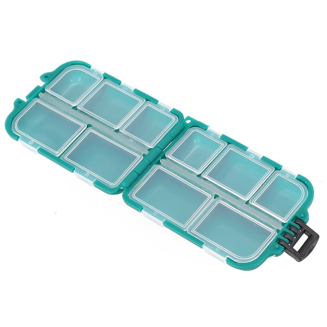 Mosiee 10Grids Fishing Tackle Box Fishing Hook Bait Tool Storage Box Case Hook Lure Boxes Storage Accessories Waterproof Fishing Tools