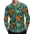 thumbnail image 7 of Yaoyar Long Sleeve Tropical Floral Print Shirt for Men, Button Down Collar Resort Top, Hawaiian Summer and Outdoor Party Wear, 7 of 7
